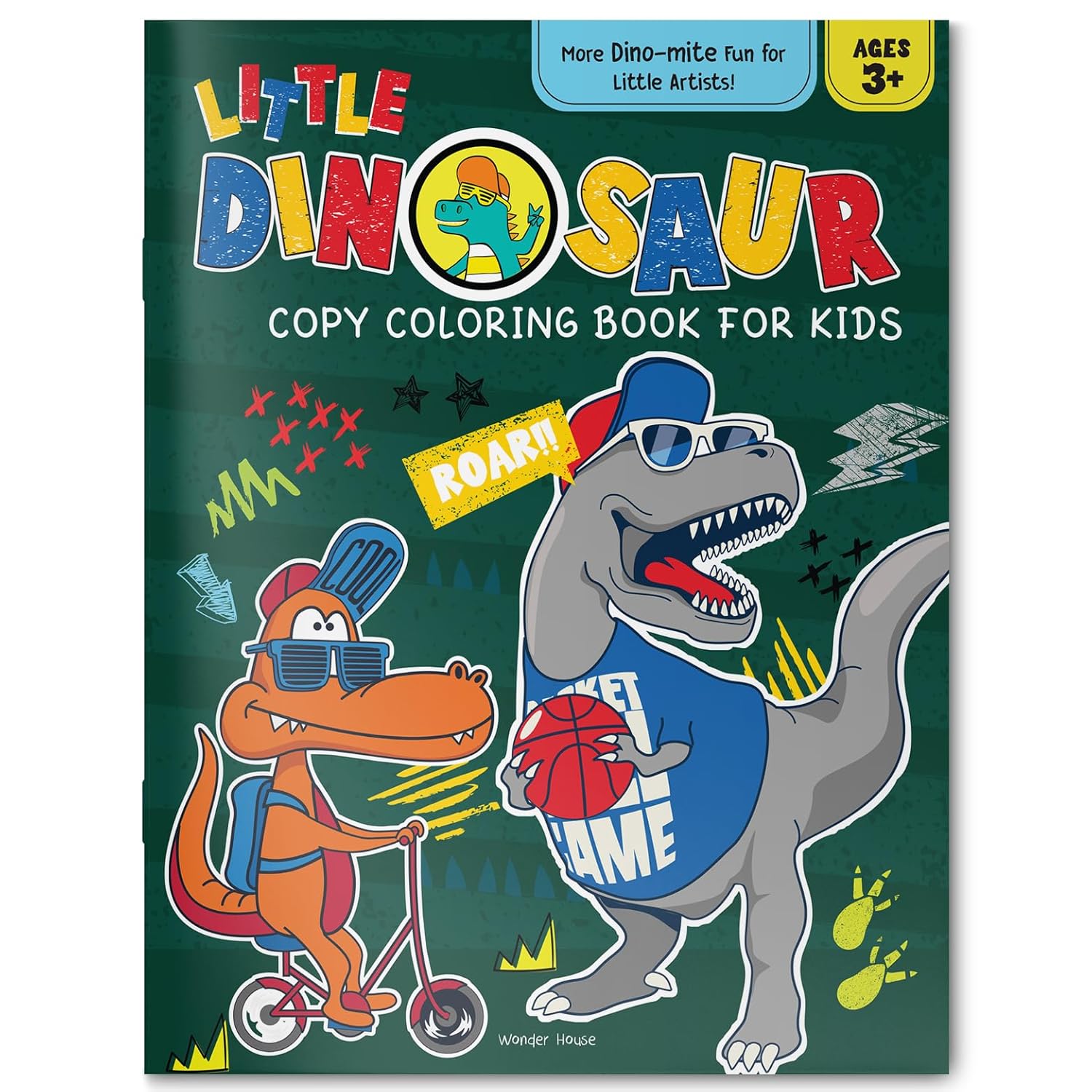 Little Dinosaur Copy Coloring Book For Kids